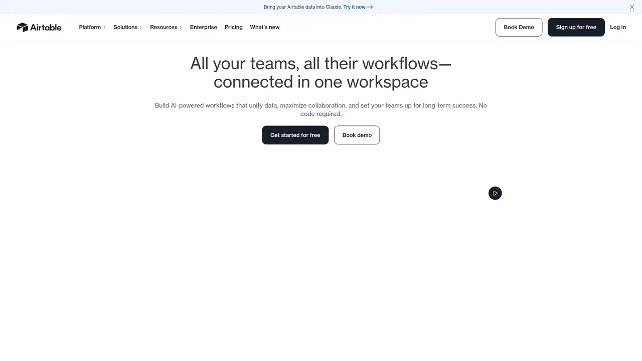Airtable website screenshot