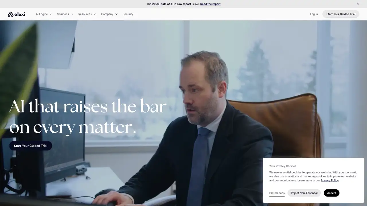 Alexi website screenshot