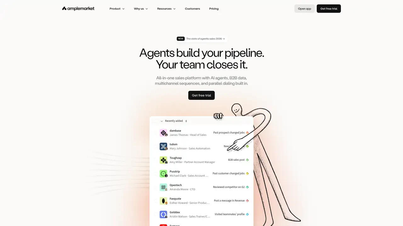 Amplemarket website screenshot