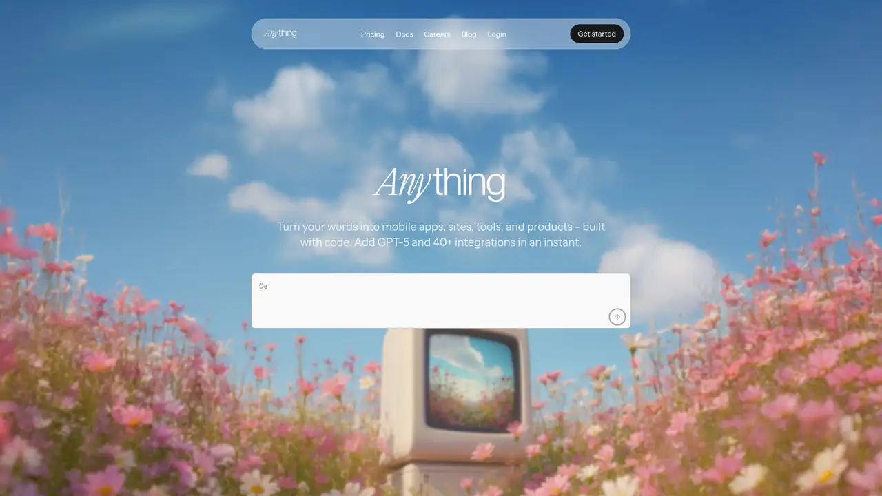 Anything website screenshot