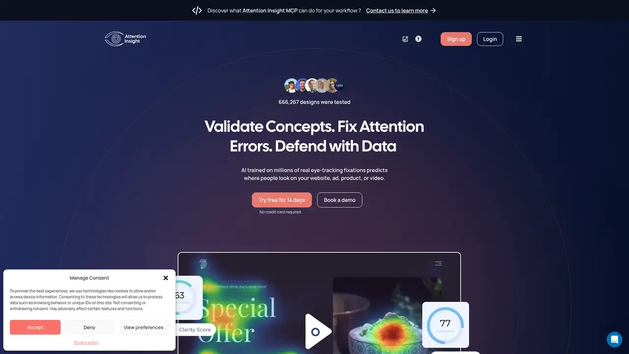 Attention Insight website screenshot