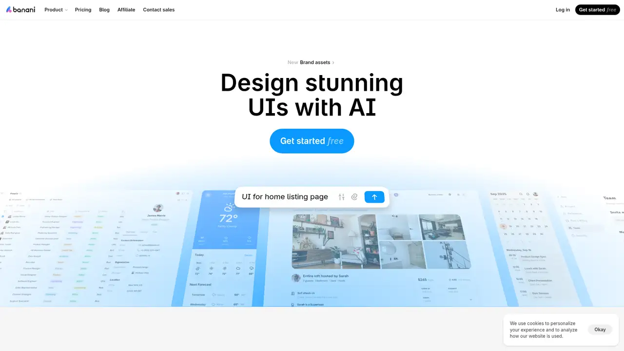 Banani website screenshot