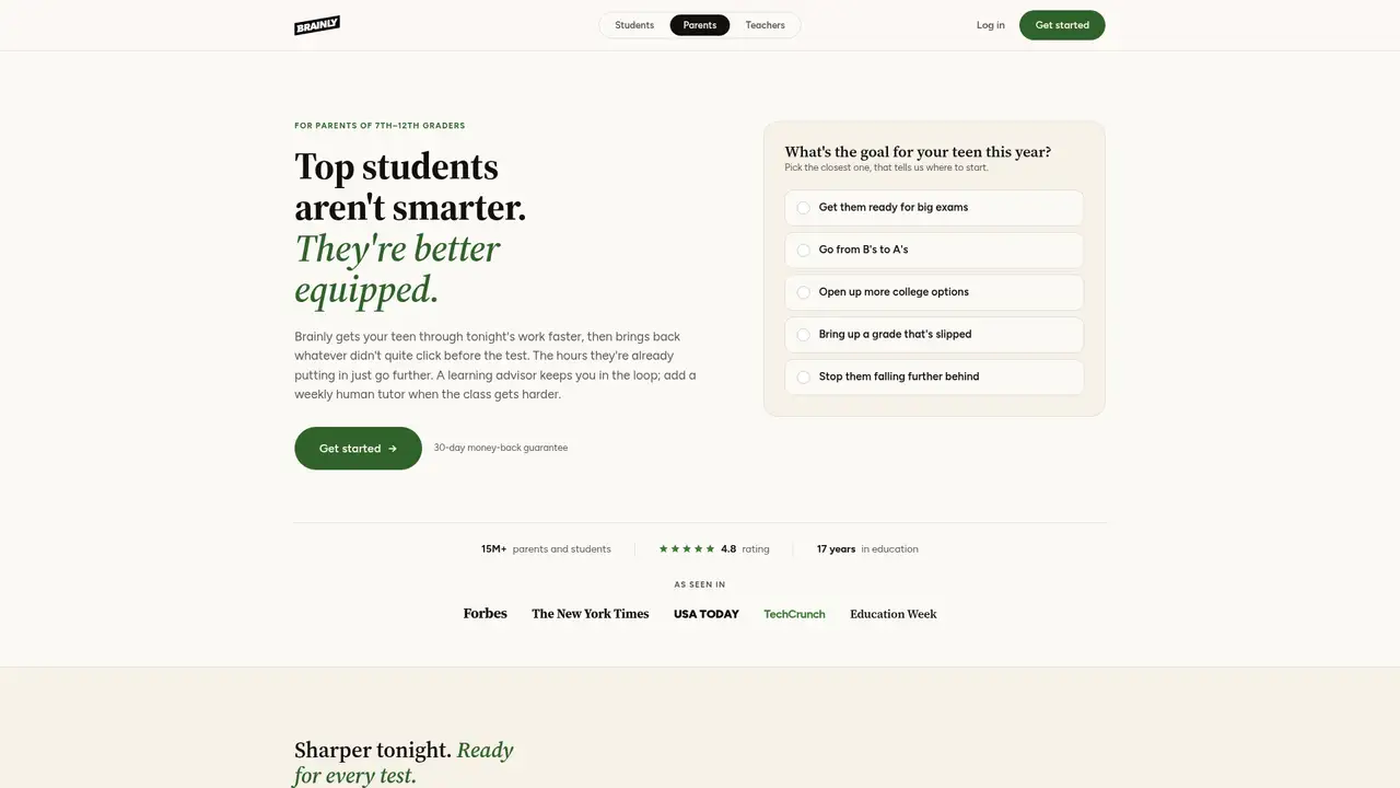 Brainly website screenshot