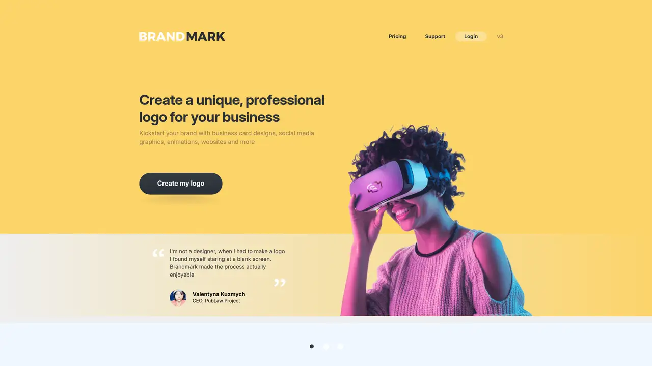 Brandmark website screenshot