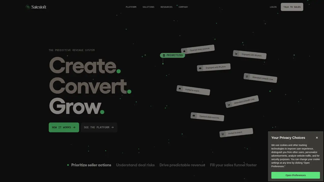 Clari website screenshot