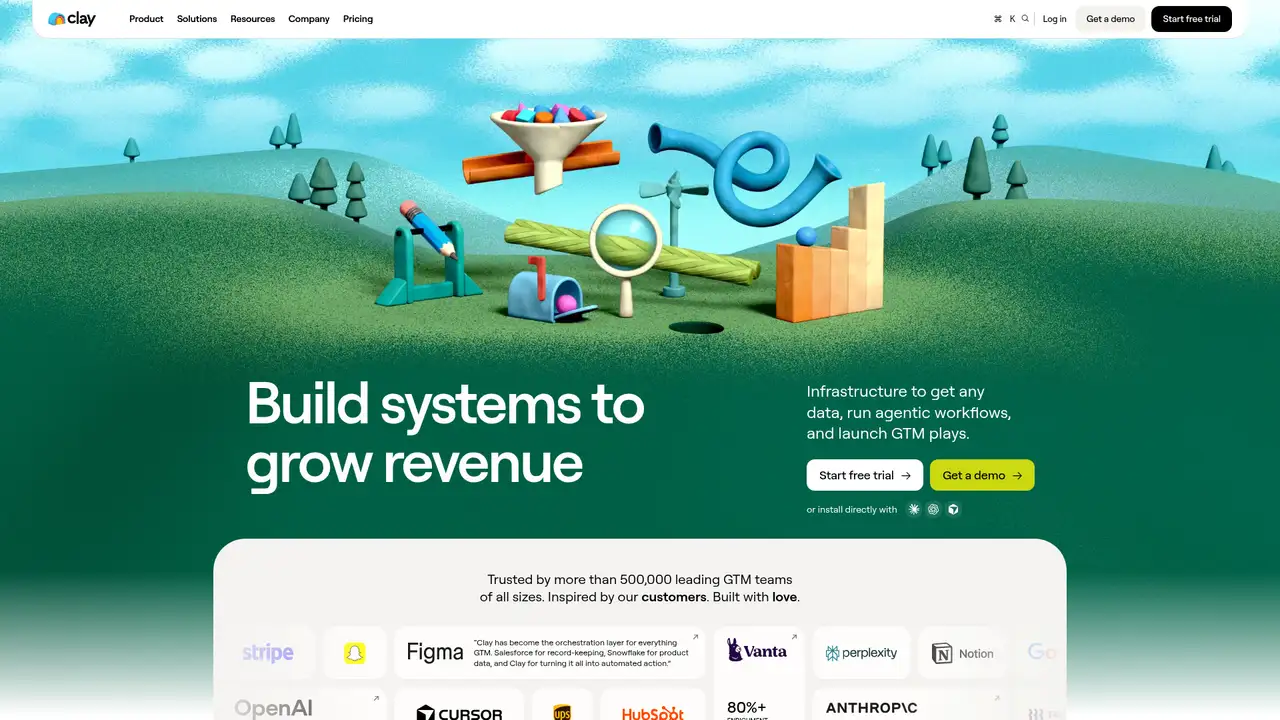 Clay website screenshot