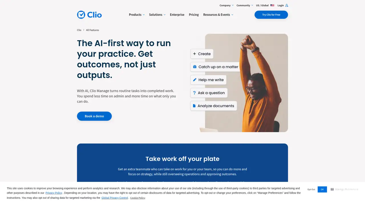 Manage AI website screenshot