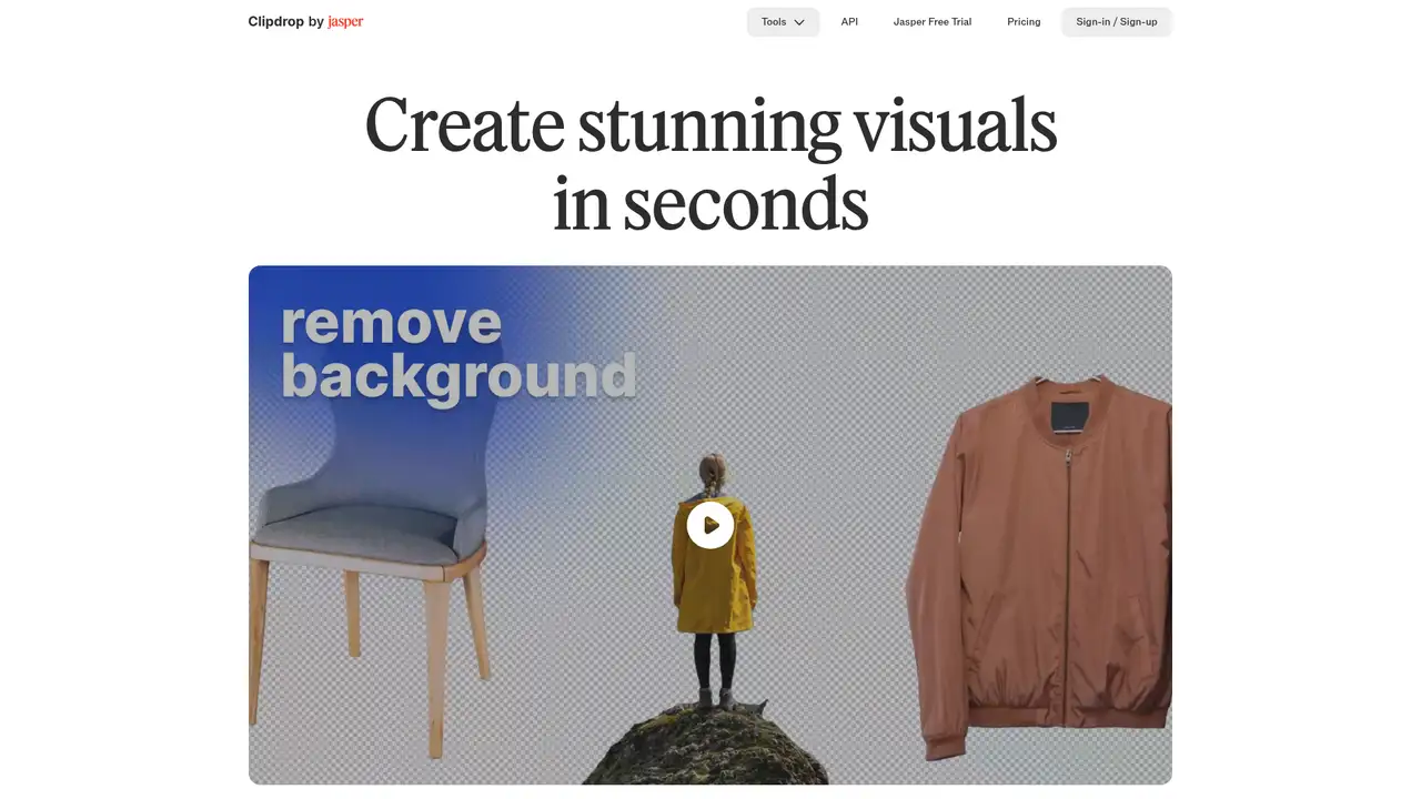 Clipdrop website screenshot
