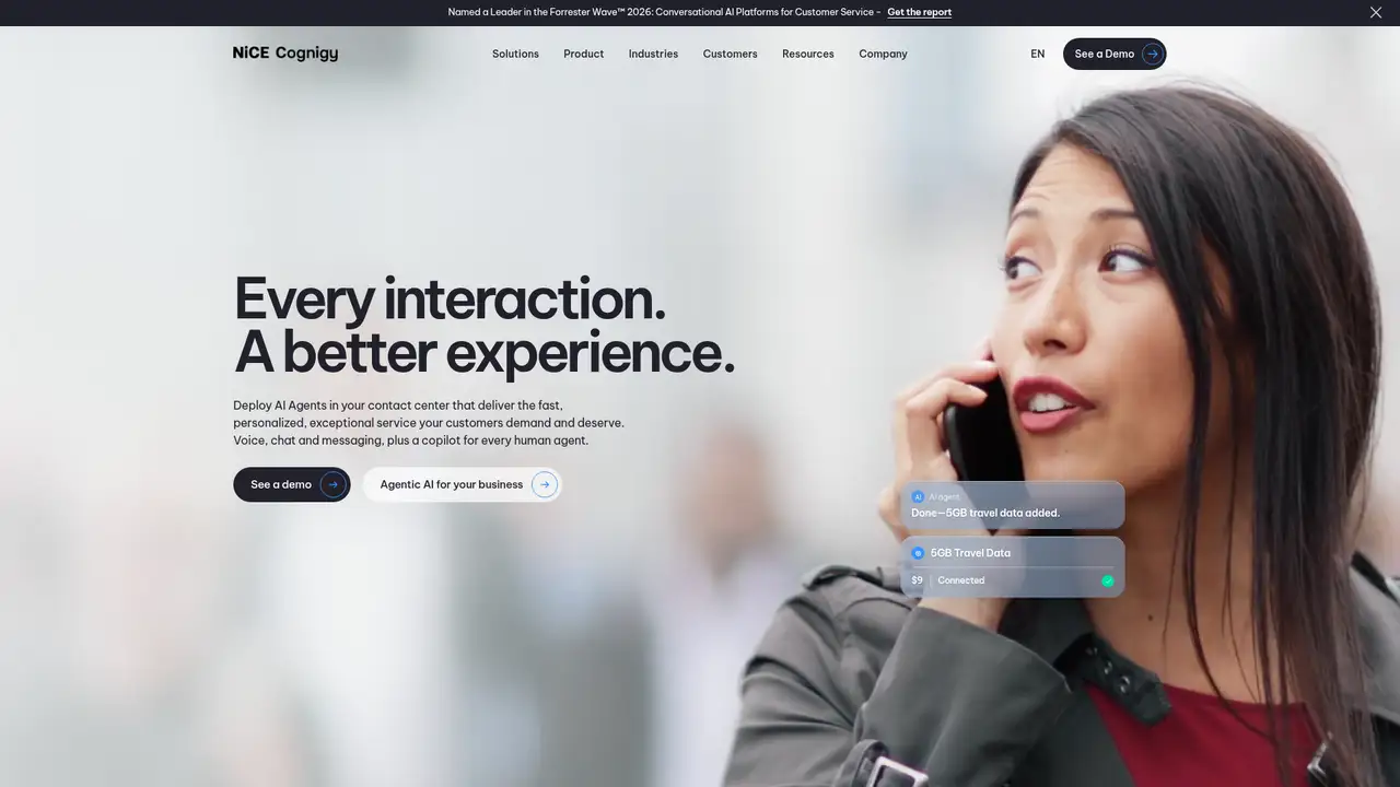 Cognigy website screenshot