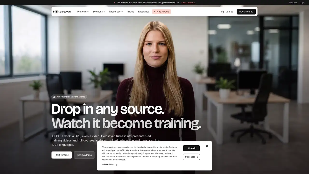 Colossyan website screenshot