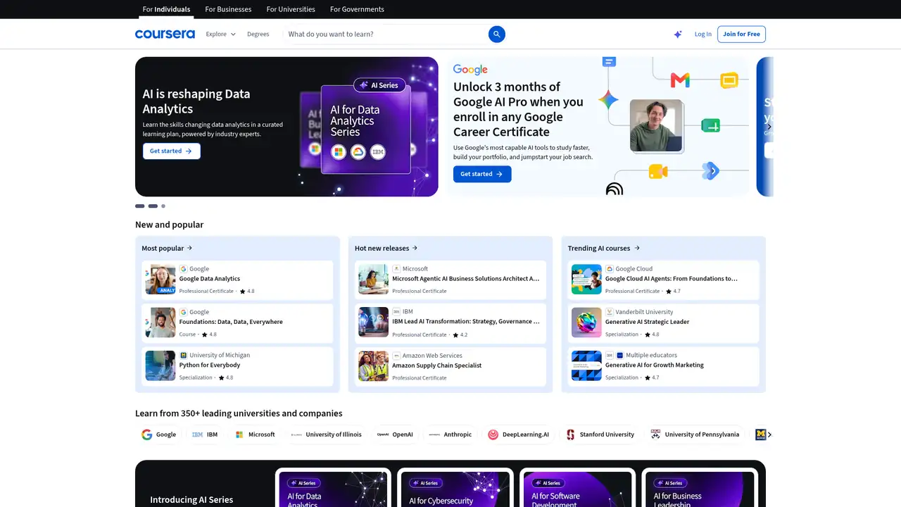 Coursera Coach website screenshot