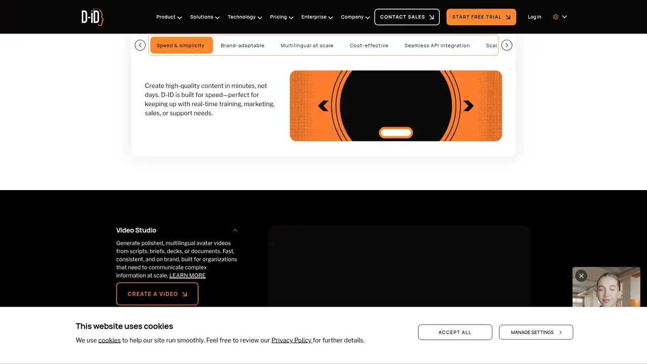 D-ID website screenshot