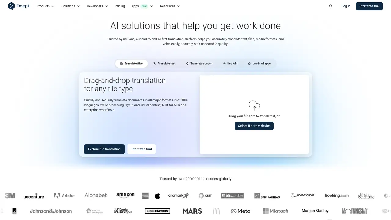 DeepL website screenshot