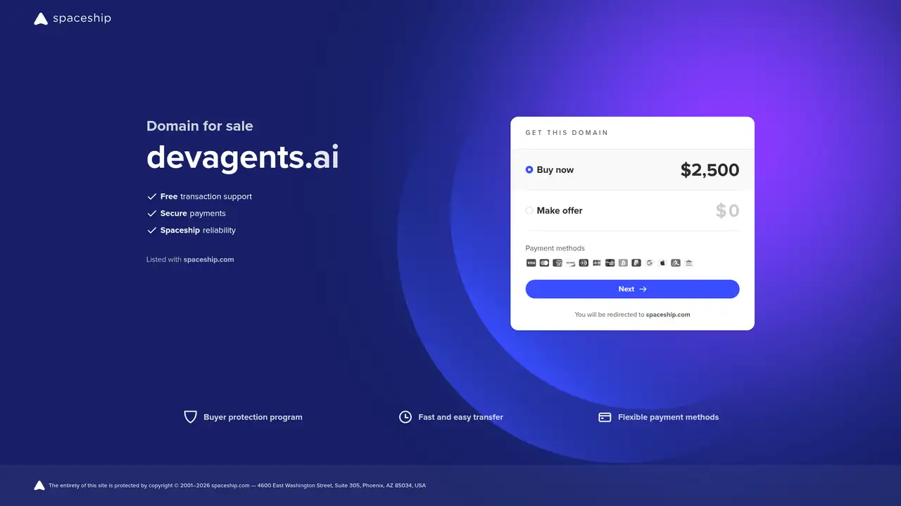 /dev/agents website screenshot