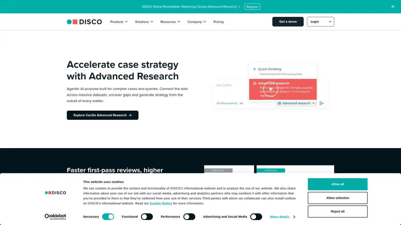 DISCO website screenshot