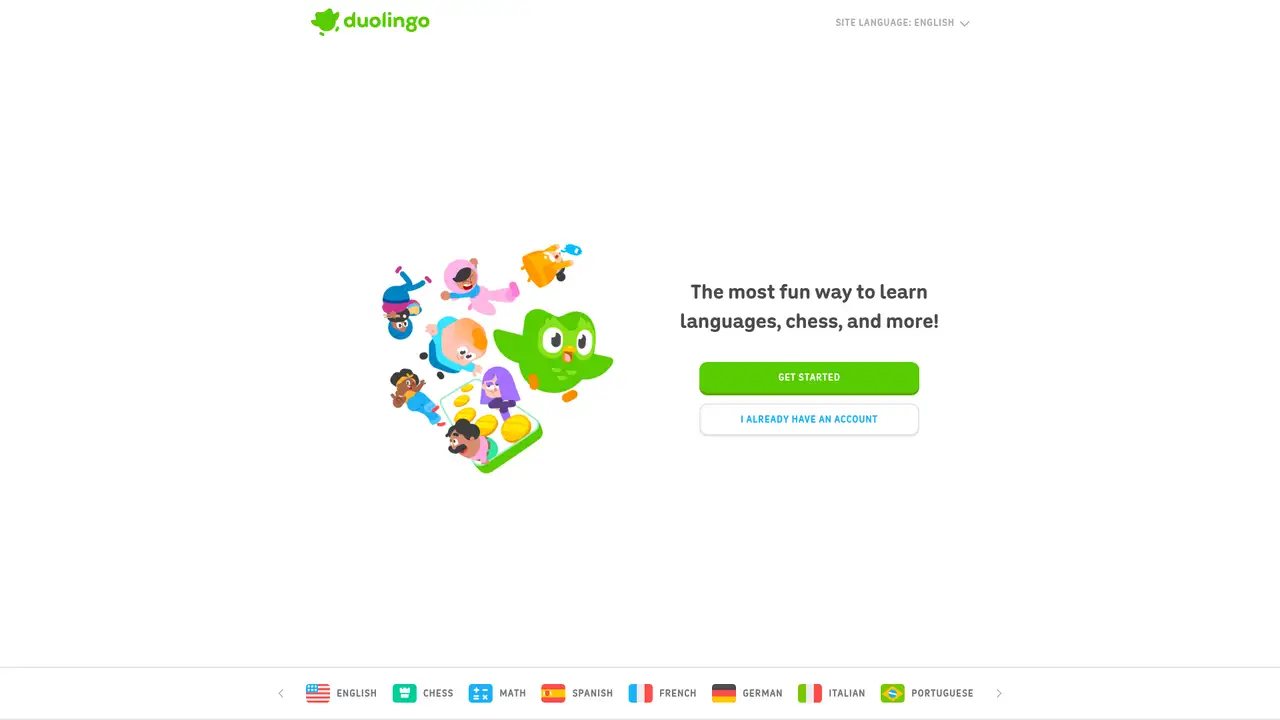 Duolingo Max website screenshot