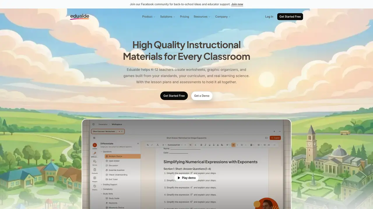 Eduaide.ai website screenshot