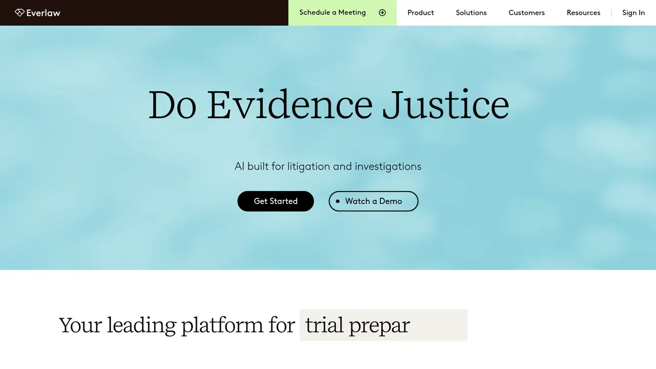 Everlaw website screenshot