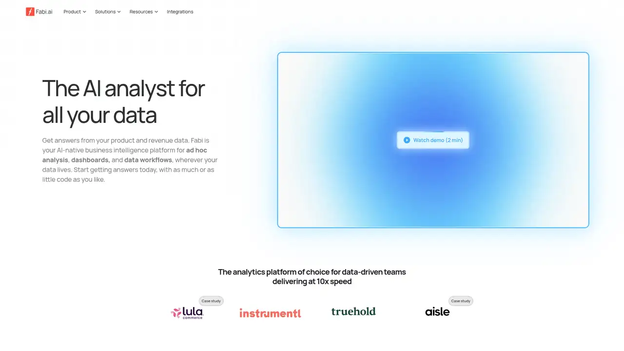 Fabi.ai website screenshot
