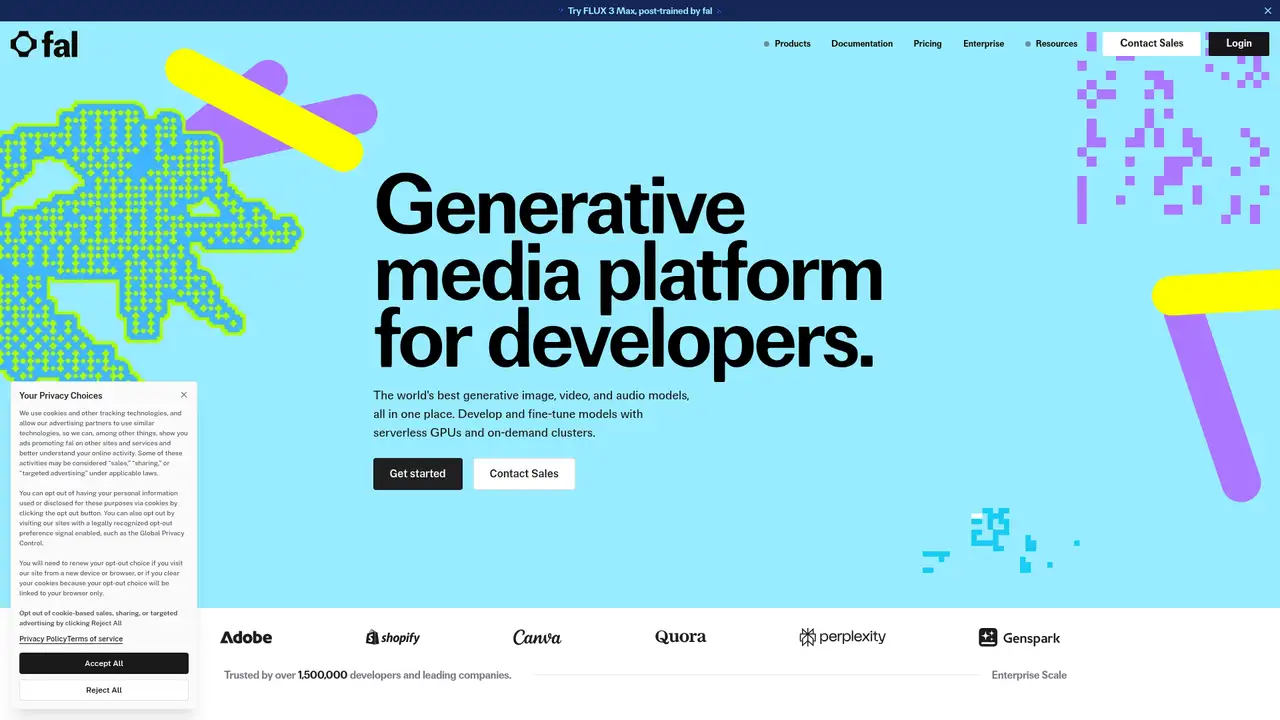 fal website screenshot