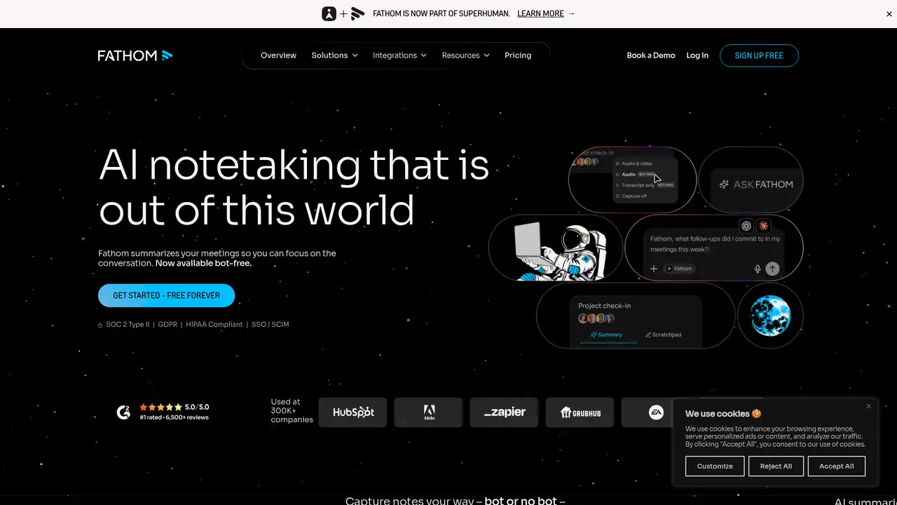 Fathom website screenshot