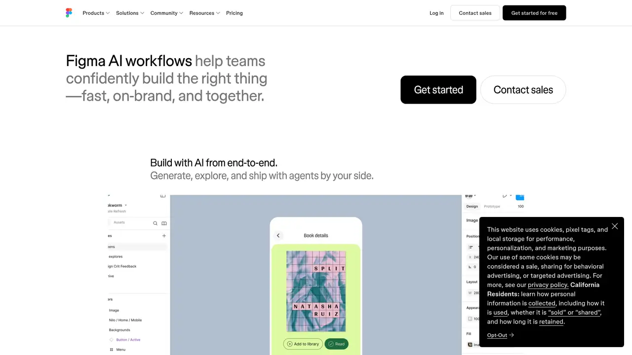 Figma AI website screenshot
