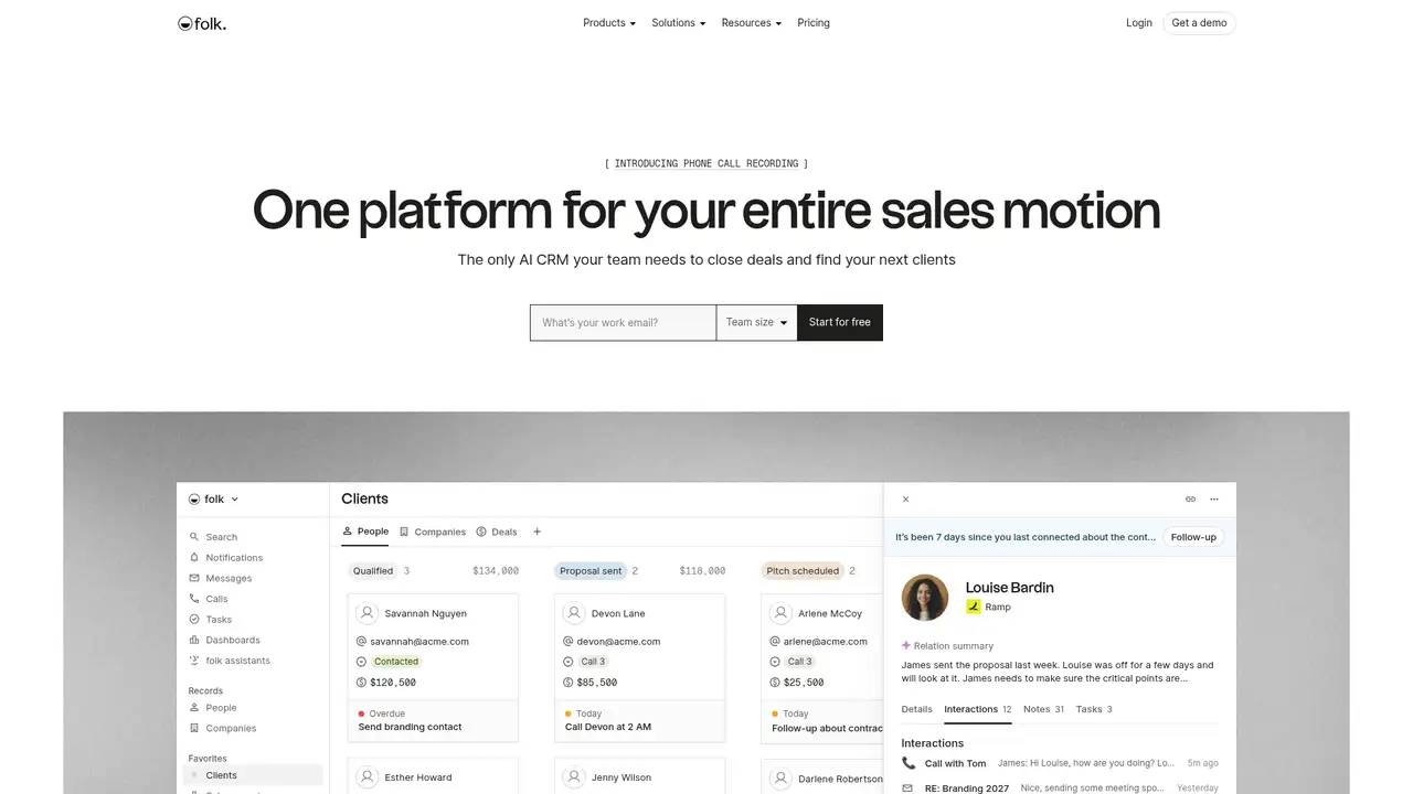 folk website screenshot