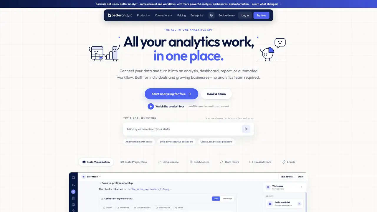 Formula Bot website screenshot