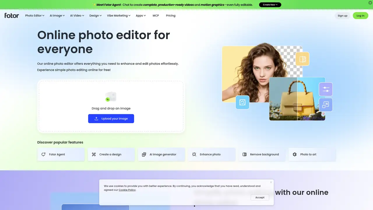 Fotor website screenshot