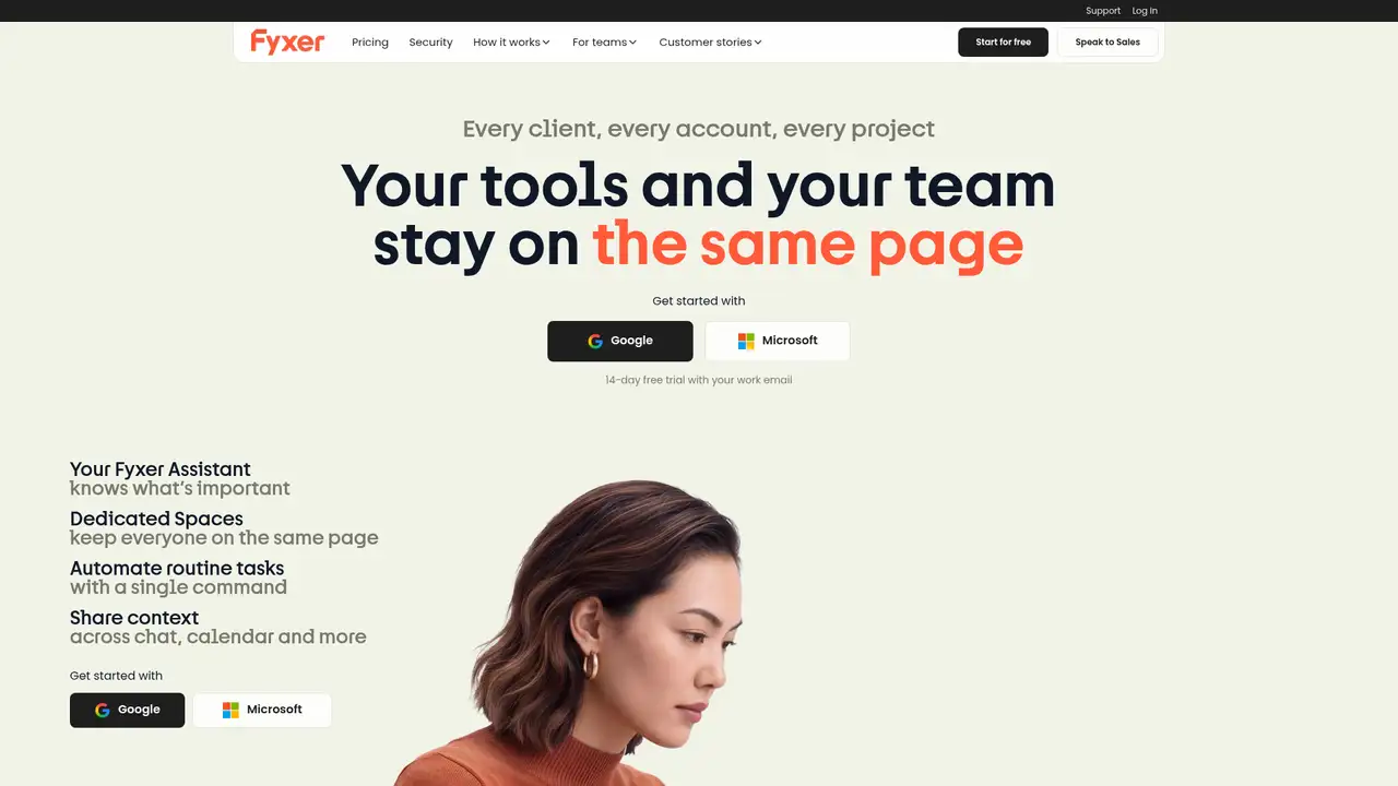 Fyxer AI website screenshot