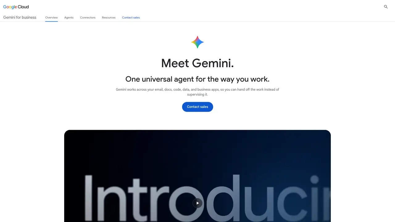 Gemini Enterprise website screenshot