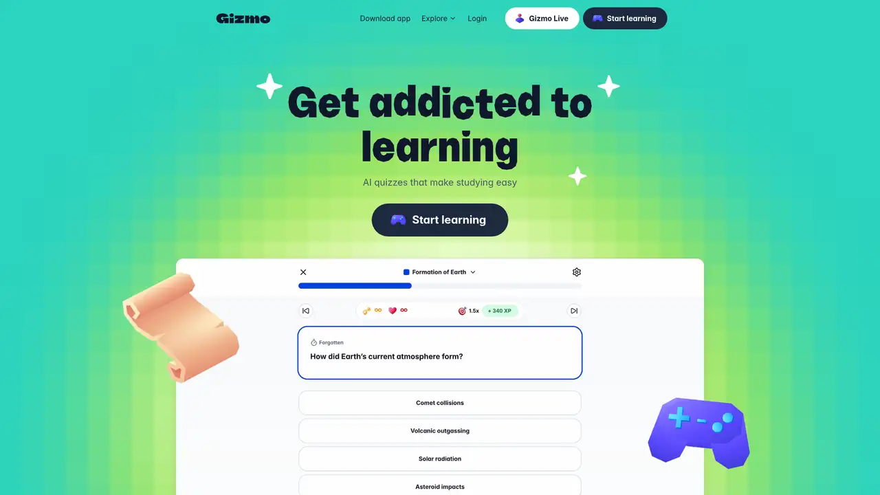 Gizmo website screenshot