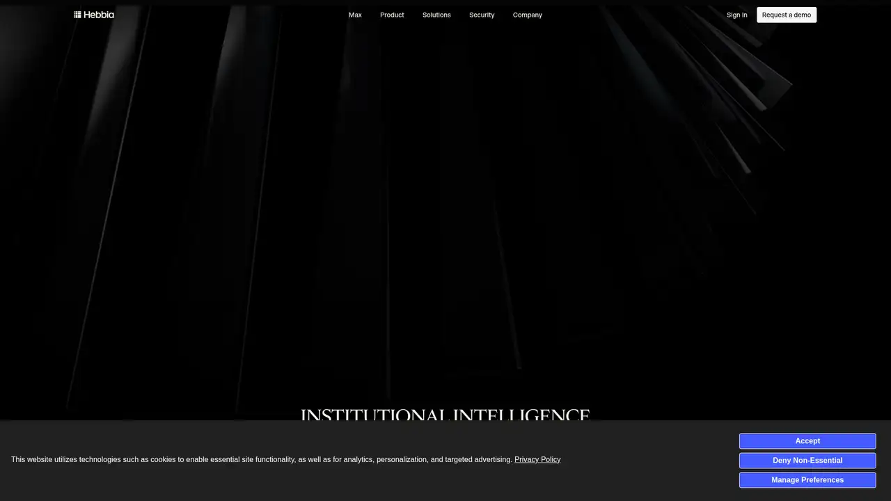 Hebbia website screenshot