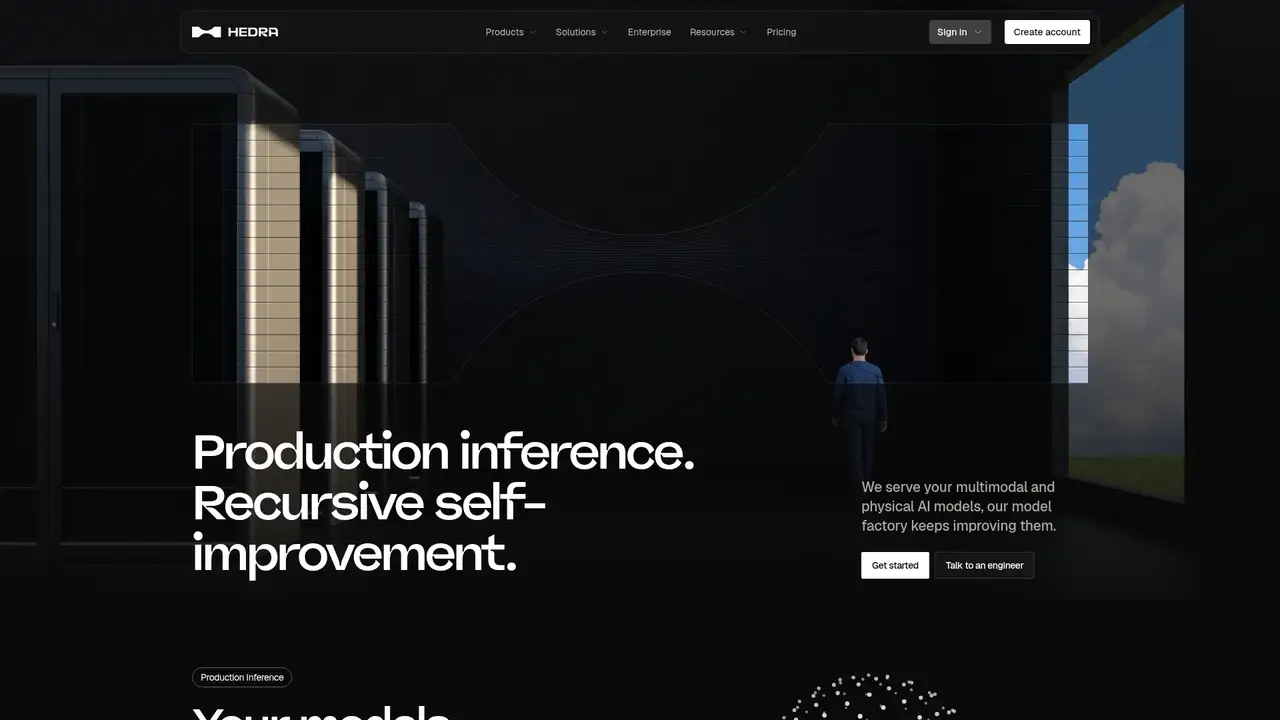 Hedra website screenshot