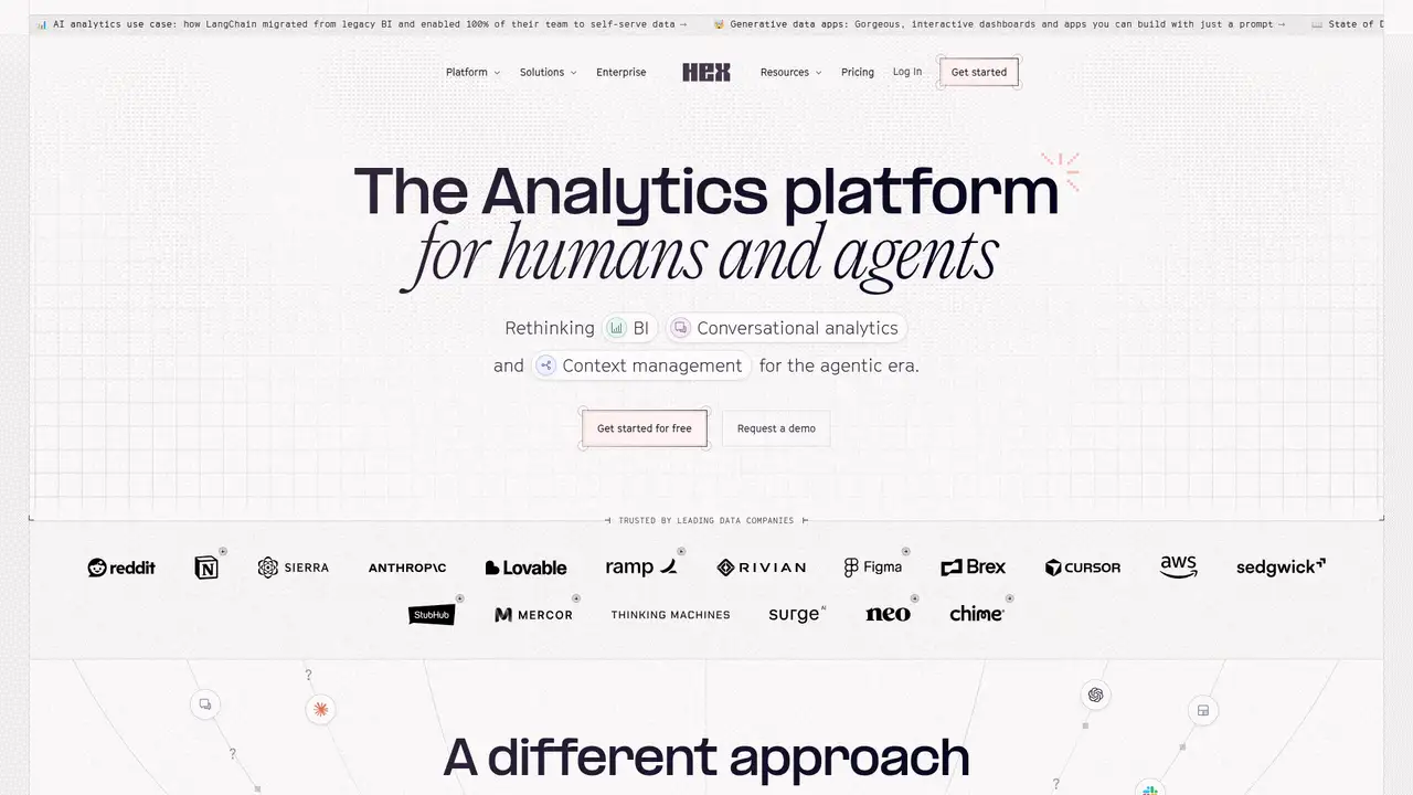 Hex website screenshot