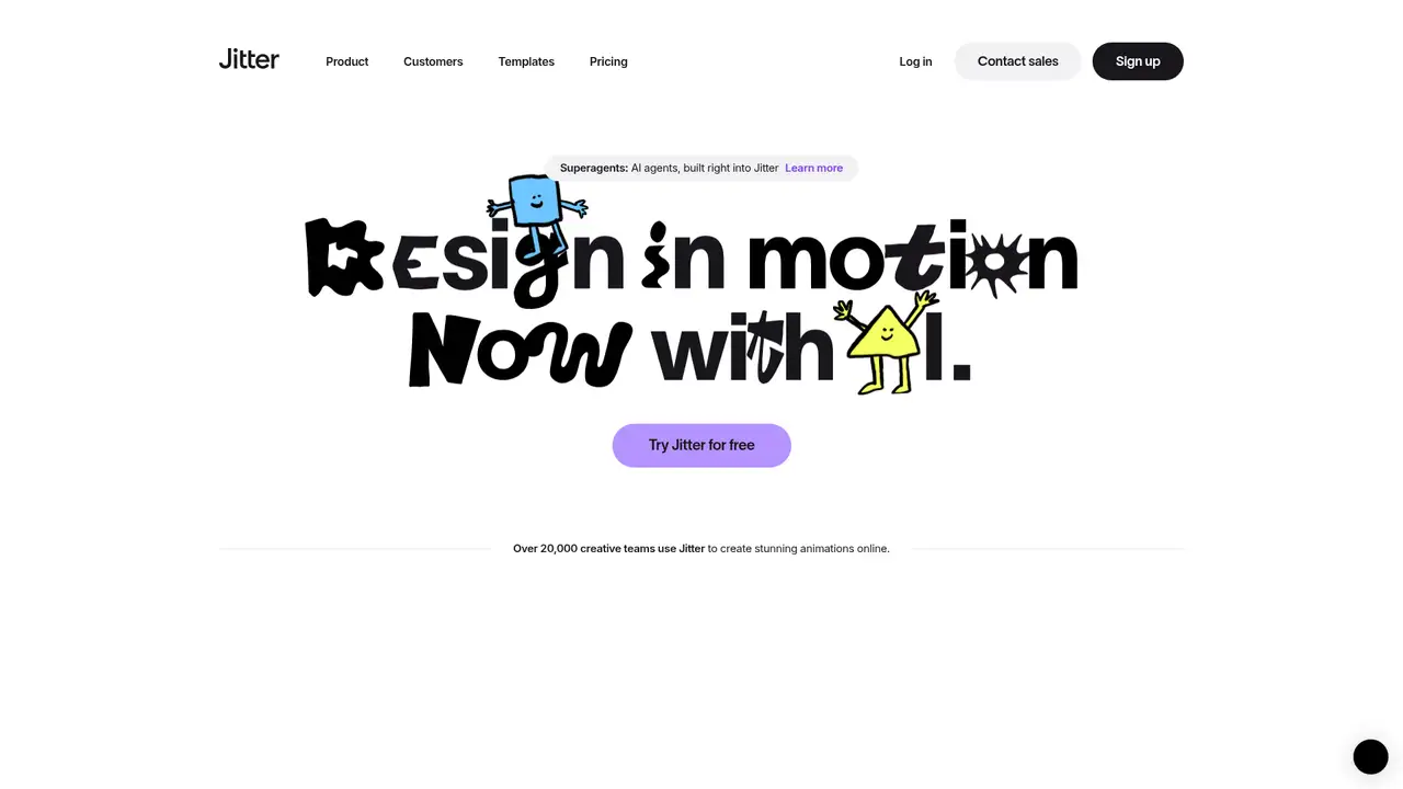 Jitter website screenshot