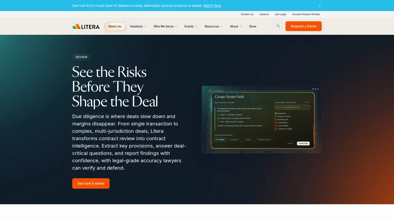 Kira website screenshot