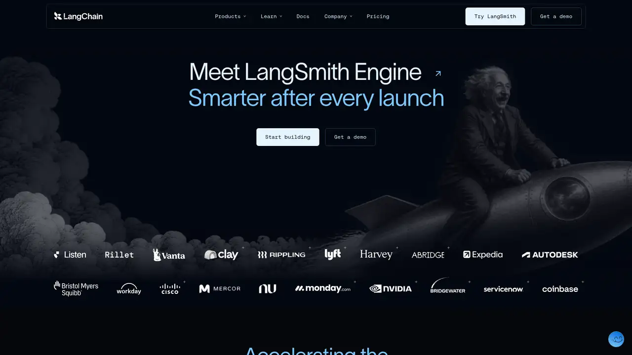 LangChain website screenshot