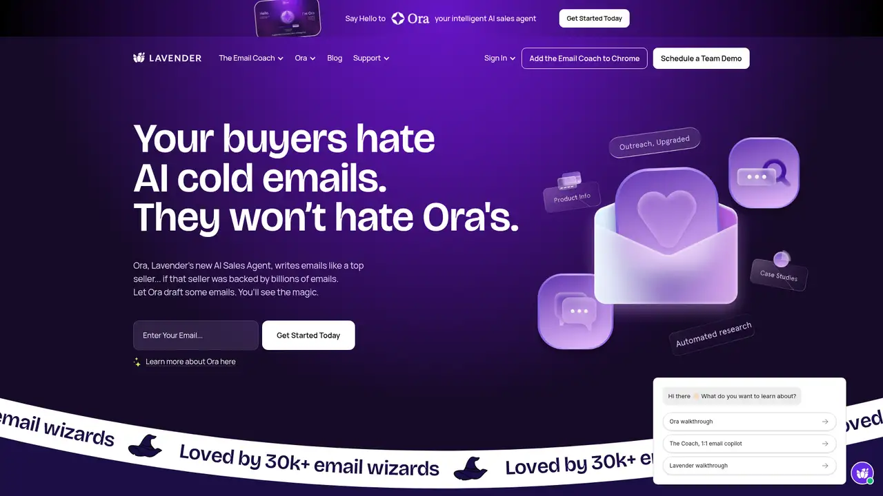 Lavender website screenshot