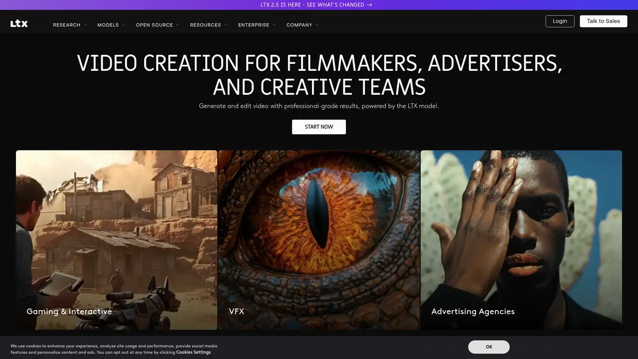LTX Studio website screenshot