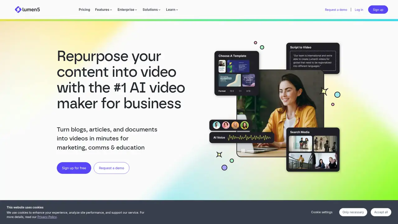 Lumen5 website screenshot