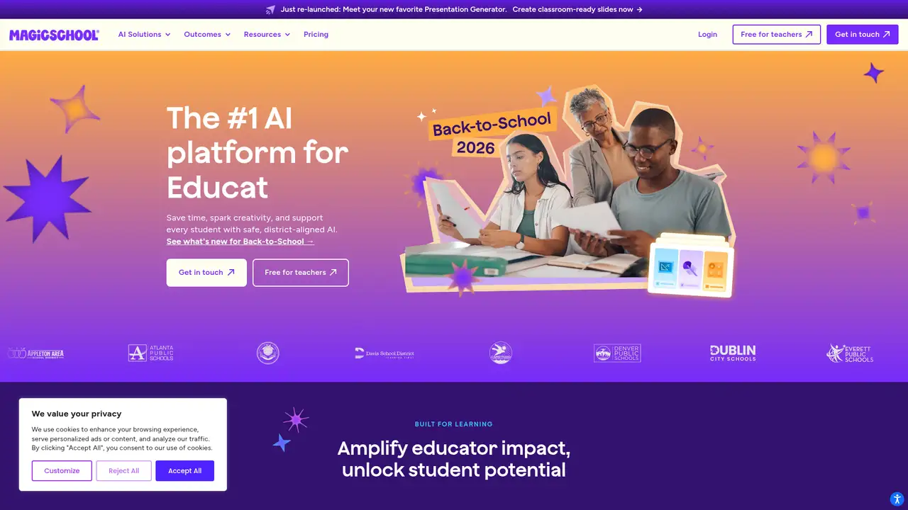 MagicSchool website screenshot