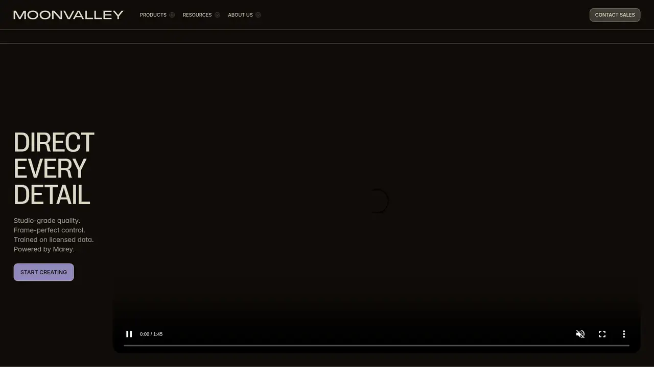 Moonvalley website screenshot