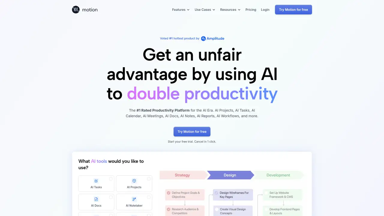 Motion website screenshot