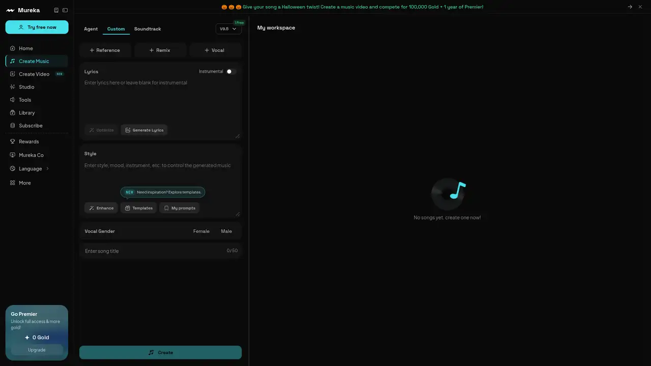Mureka website screenshot