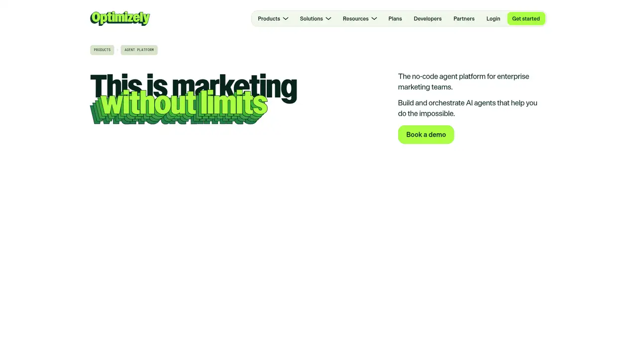 Optimizely Opal website screenshot