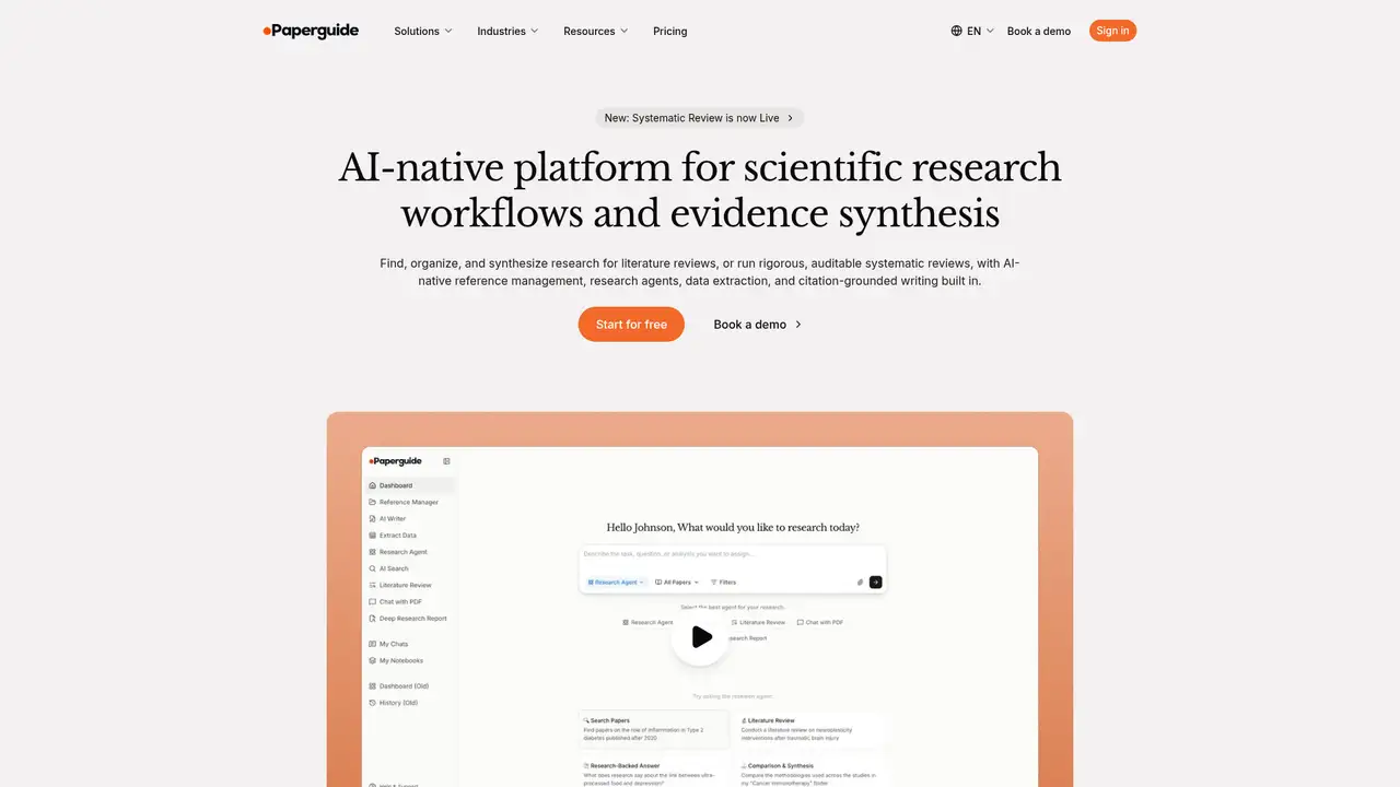 Paperguide website screenshot