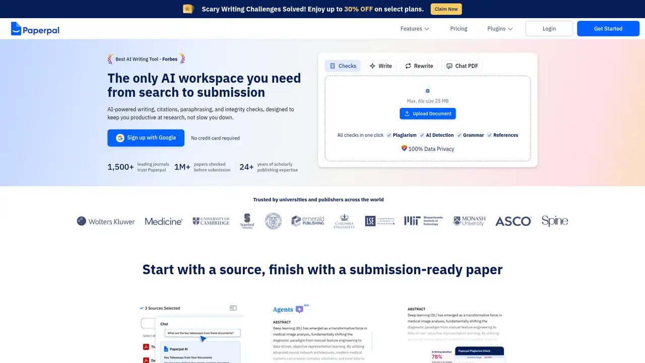 Paperpal website screenshot