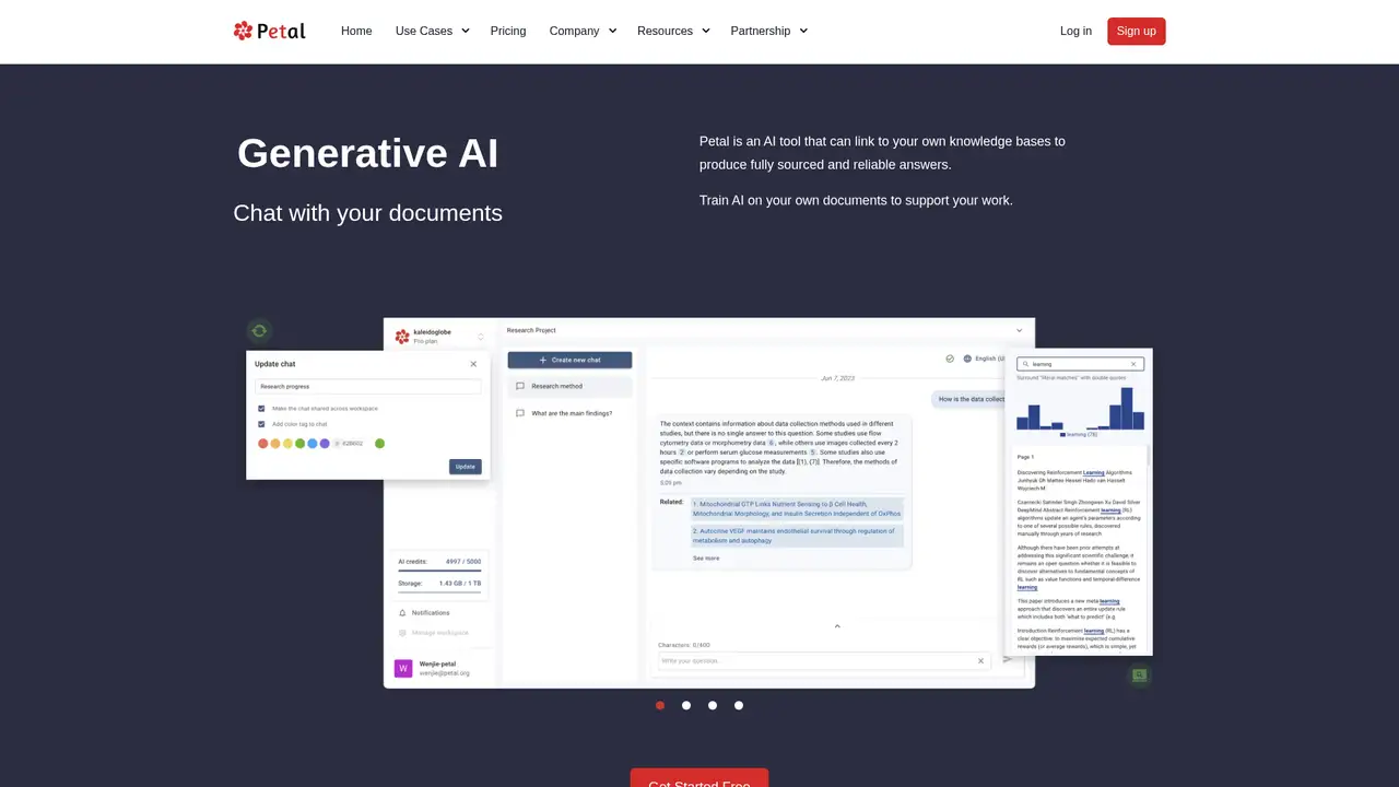 Petal website screenshot