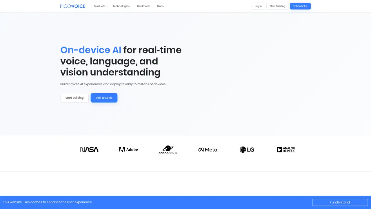 Picovoice website screenshot